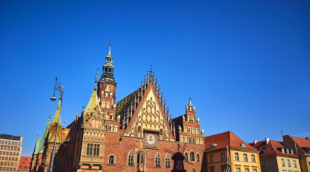 Altes Rathaus auf dem Marktplatz in Breslau, Polen