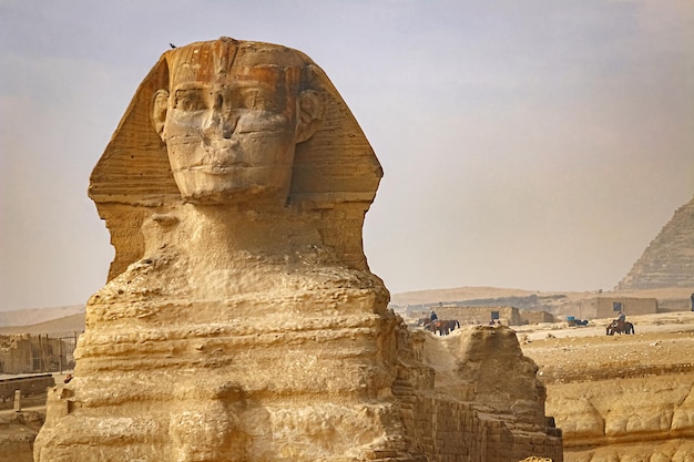 Altes Sphinx- und Pyramidensymbol von Ägypten