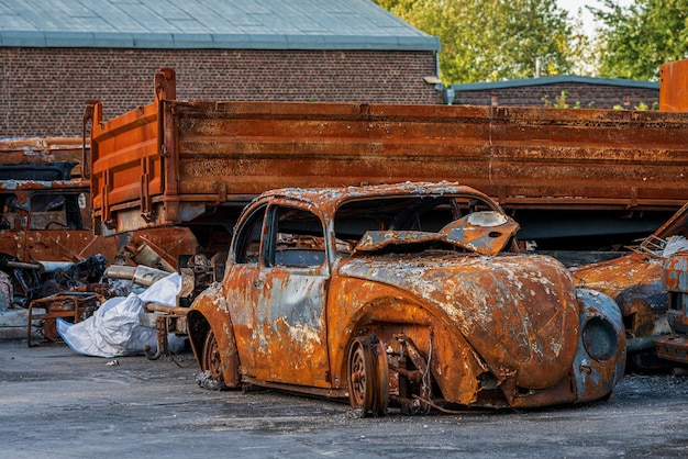 Foto altes verlassenes auto