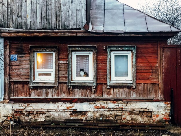 Foto altes verlassenes haus