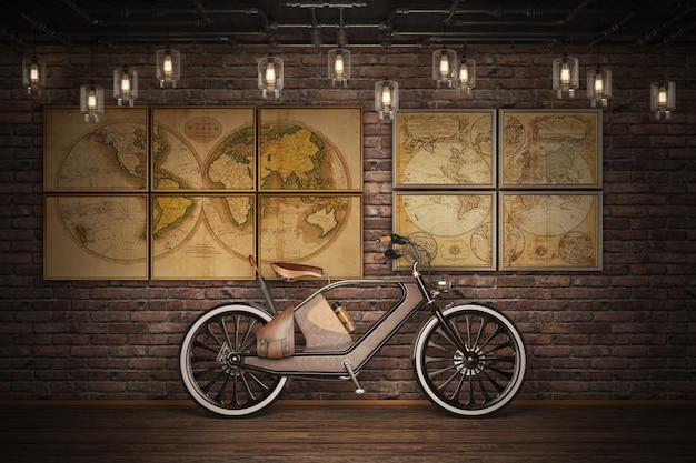 Altes Vintage-Fahrrad. Steampunk-Stil