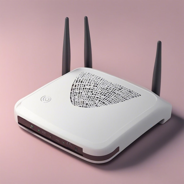 Alto ángulo del enrutador wifi generado con ai.