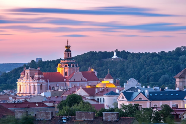 Altstadt bei Sonnenuntergang, Vilnius, Litauen