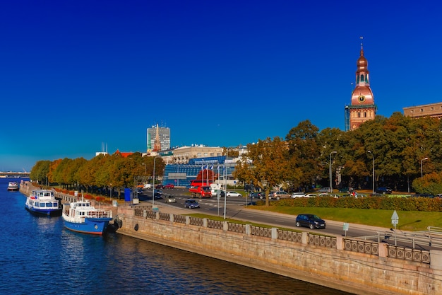 Altstadt und Fluss Daugava, Riga, Lettland