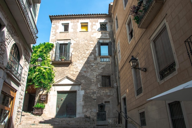 Altstadt von Girona. Katalonien. Historische Architektur.