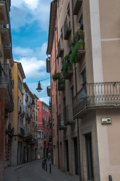 Altstadt von Girona. Katalonien. Historische Architektur.