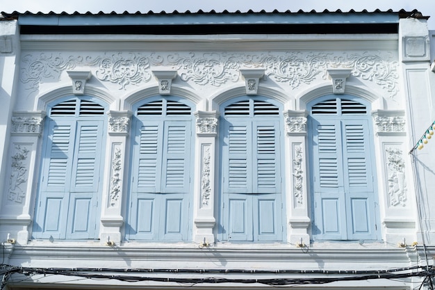 Altstadt von Phuket mit Gebäude chinesisch-portugiesische Architektur in der Altstadt von Phuket Phuket, Thailand.