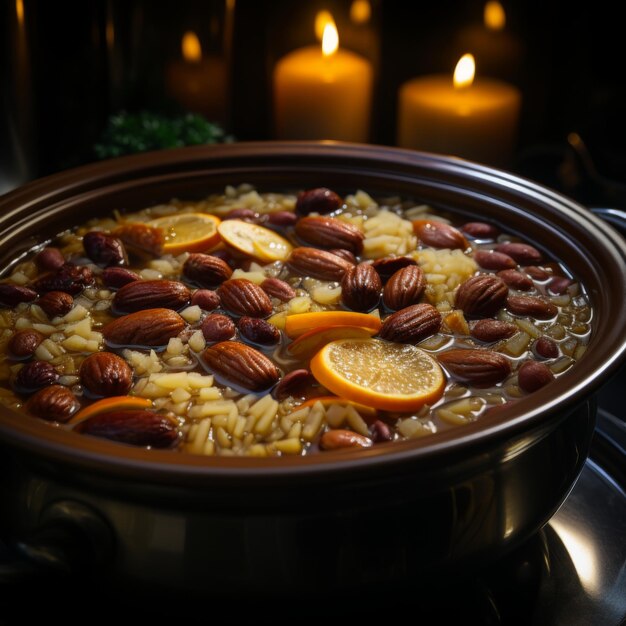 Alubias con Chorizo Guisado de feijão branco aromatizado com salsicha chorizo picante Culinária