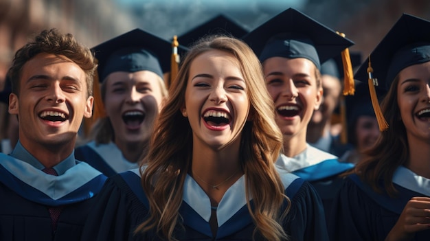 Alunos felizes se formaram no ano letivo e receberam seus diplomas