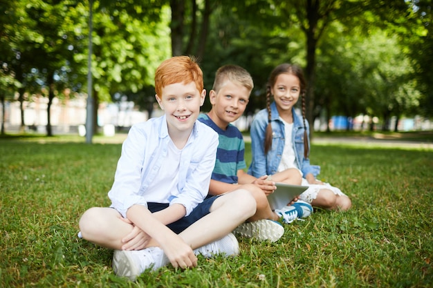 Alunos no parque