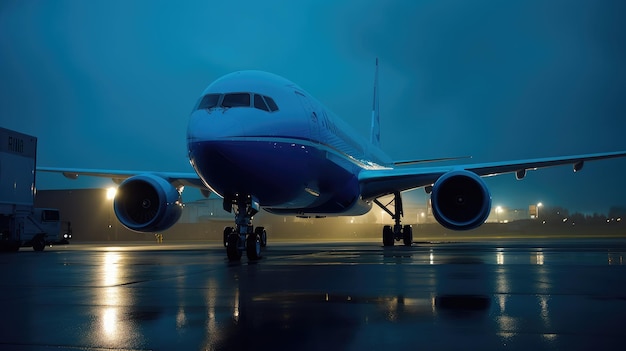 Am Boden geparktes Zivilflugzeug