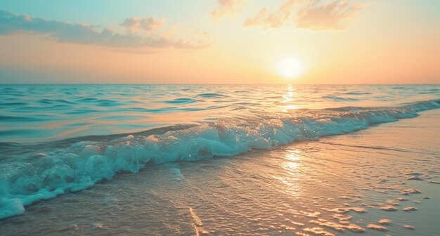 am Strand bei Sonnenuntergang