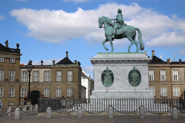 Foto amalienborg-platz in kopenhagen dänemark