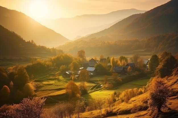 El amanecer de la cordillera genera Ai