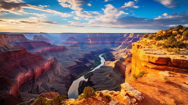 el amanecer en el Gran Cañón de los estados del sur