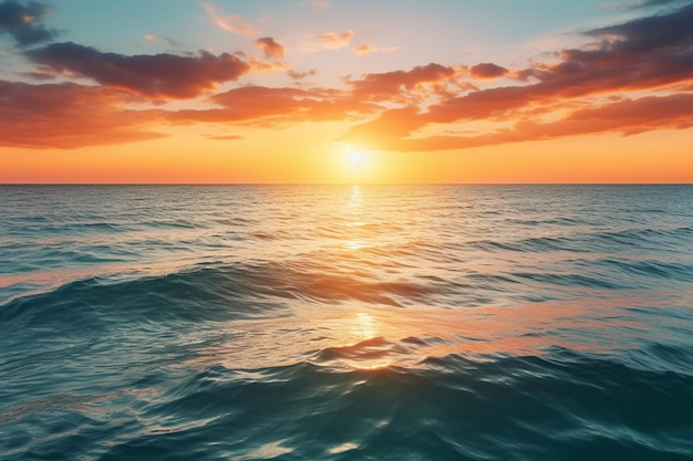 Un amanecer sobre un mar en calma salud mental