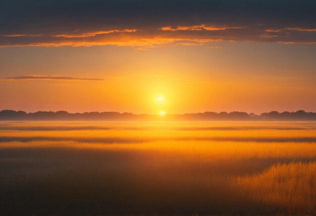 El amanecer sobre el río