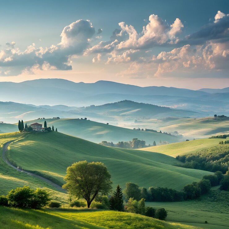 El amanecer de la Toscana