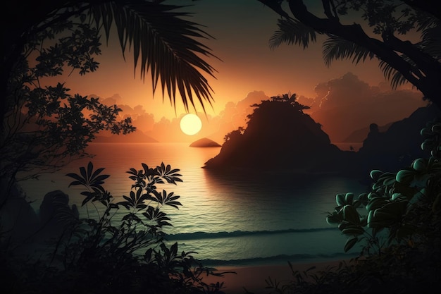 amanhecer tropical