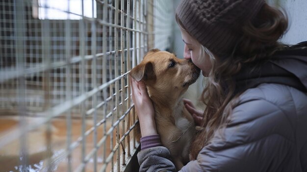 Foto amante de los animales