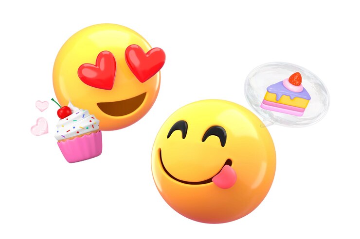 Foto amante de la comida 3d png emoticon pegatina de fondo transparente