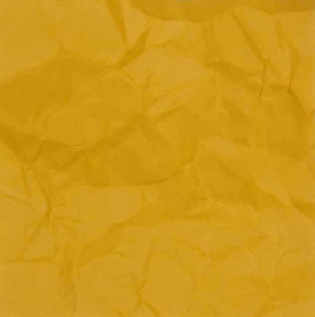 Foto amarelo de textura de papel amassado