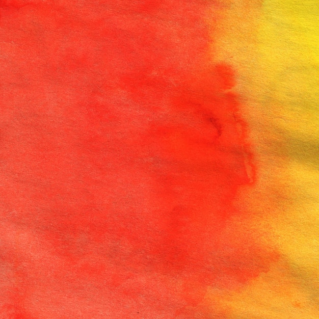 Amarelo e vermelho mão desenhada aquarela abstrato