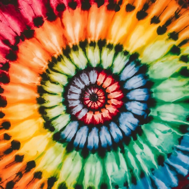 Foto amarrar cor-de-arco-íris colorida em espiral