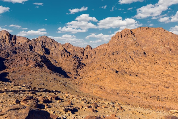 Amazing Sunrise at Sinai Mountain Schöne Morgendämmerung in Ägypten Schöne Aussicht vom Berg