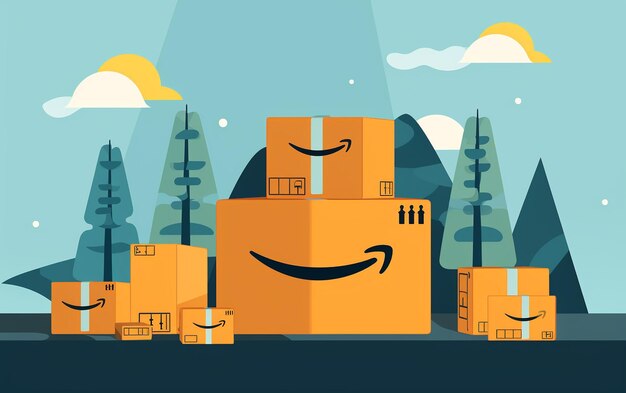 Foto amazon icon flat style diseño vectorial para la representación versátil de la marca