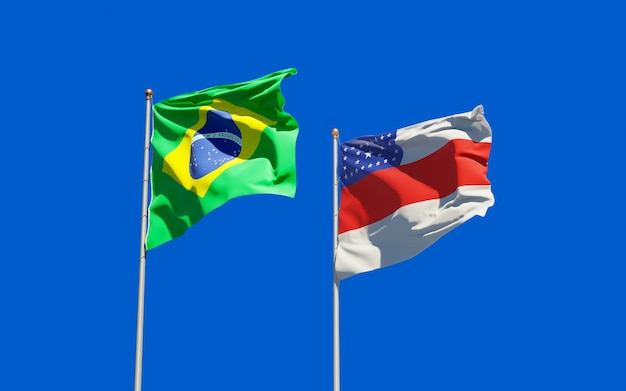 Amazonas Brasilien Staatsflagge. 3D-Grafik