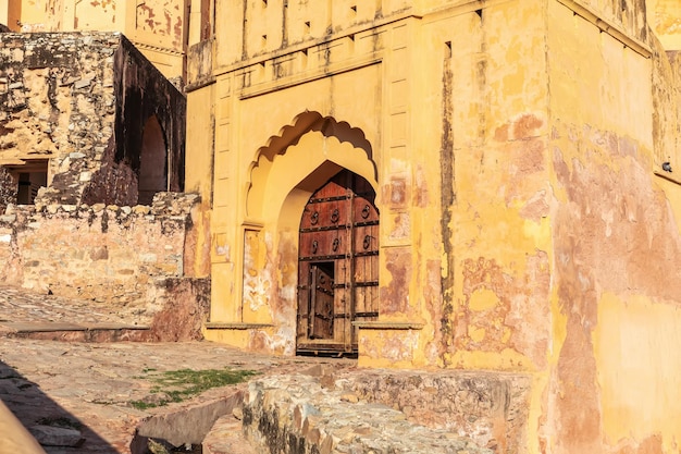 Amber Fort alter Eingang in der Wand Jaipur Rajasthan Indien
