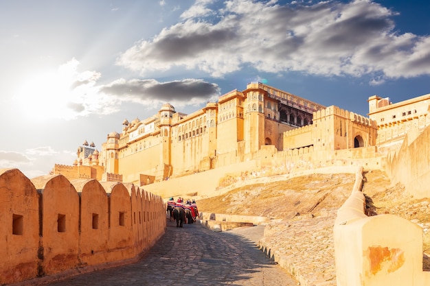 Amber Fort in Jaipur, Indien, schöne Aussicht, keine Menschen.