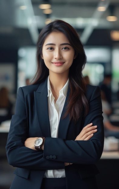 Ambiciosa mujer de negocios profesional asiática