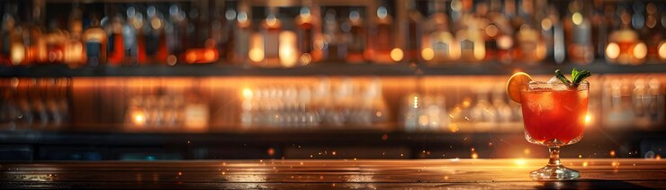 Foto ambiente de cocktail de artesanato em alta resolução atmosfera elegante e sofisticada capturada com