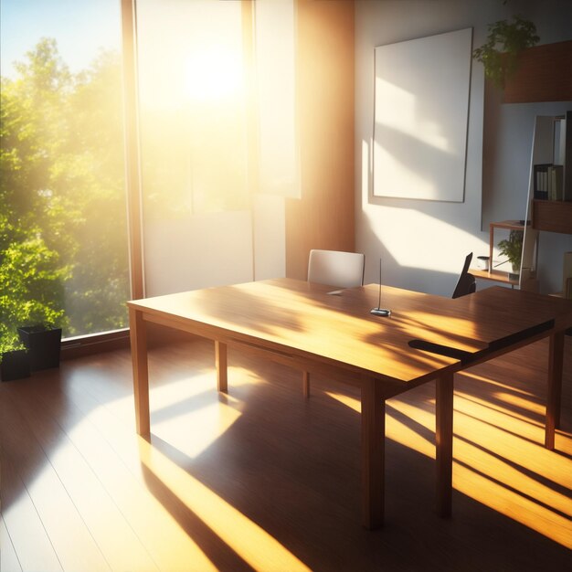 Foto ambiente de escritório com luz solar