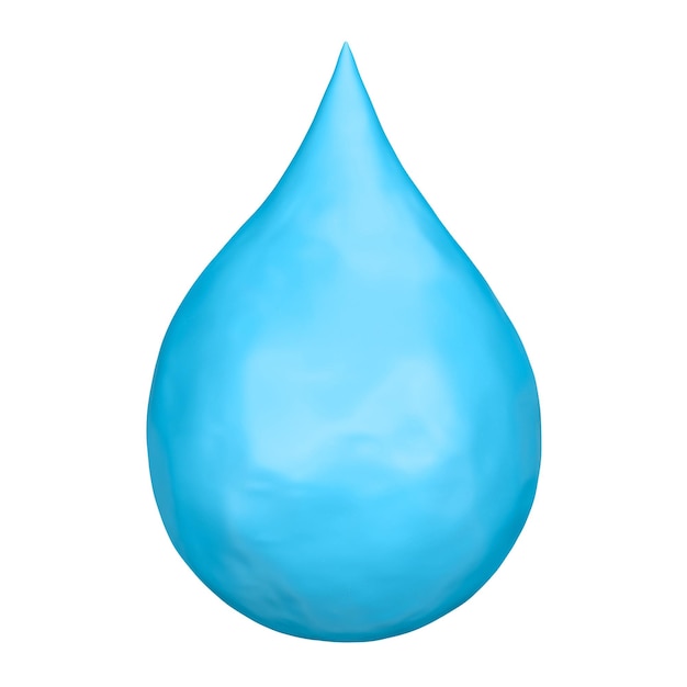 Ambiente de gota de água adesivo de ícone png 3D renderização de fundo transparente