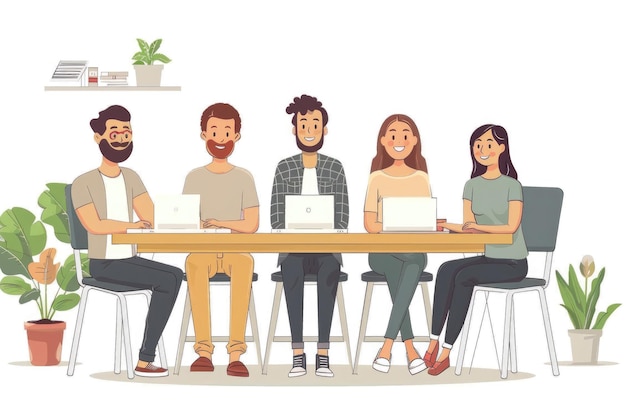 Ambiente de trabalho positivo, empregados do sexo masculino felizes, conceito de local de trabalho confortável, boas condições de trabalho
