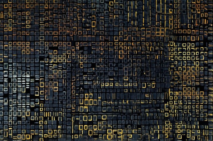 Foto ambiente digital abstracto con patrones de código hexadecimal