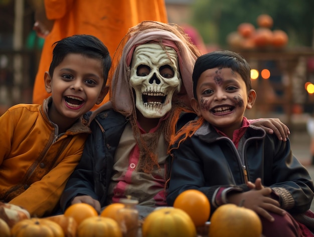 Ambiente de Halloween en la India