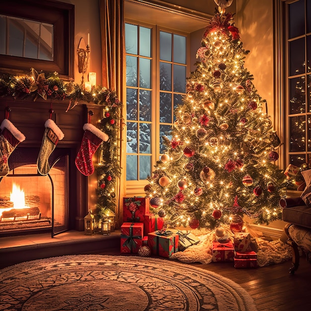 Ambiente navideño en un ambiente cálido.