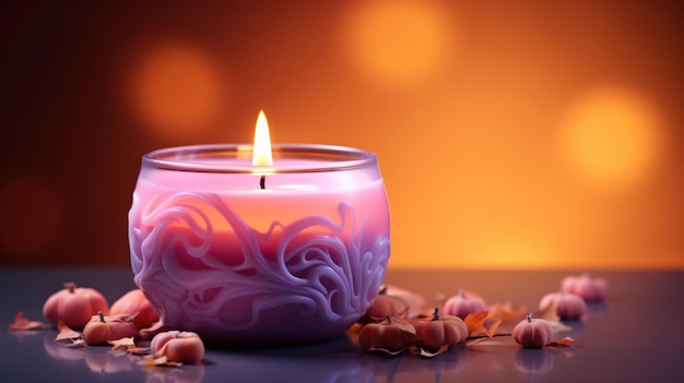 Ambiente romántico a la luz de velas con pétalos de rosa para una imagen de stock cautivadora generada por IA