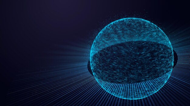 Ámbito científico y técnico Conexión a la red global Protección de datos en la nube El concepto de tecnología digital de big data y seguridad renderizado 3d