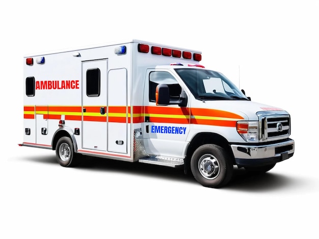 una ambulancia con la palabra emergencia en el lado
