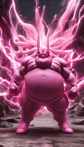 Ameaça rosa Majin Buu Poder imprevisível na batalha