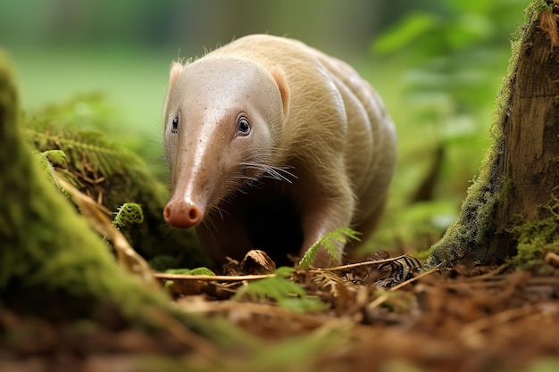 Foto ameisenbär auf der suche nach insekten im unterholz