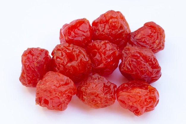 Ameixas vermelhas secas Frutos secos cristalizados