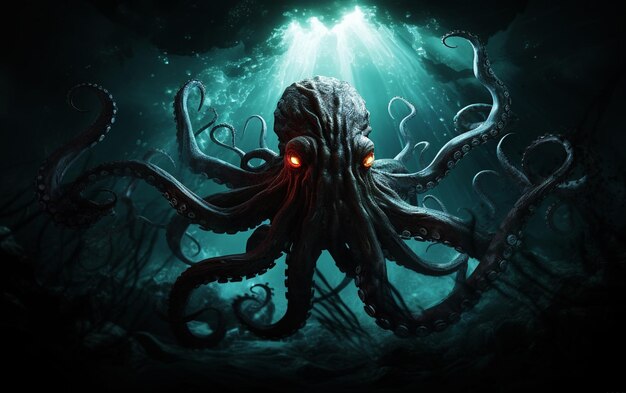 Foto la amenaza del abismo cthulhus pesadilla del mar profundo