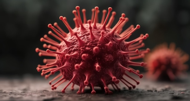 Amenaza viral Una vista microscópica de un coronavirus