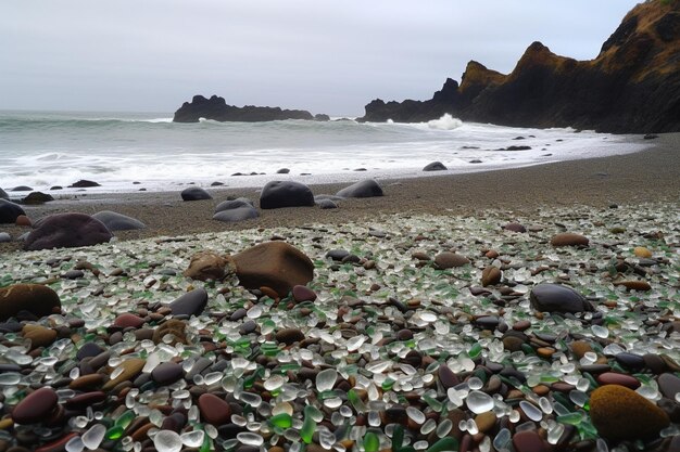 america glass beach IA generativa